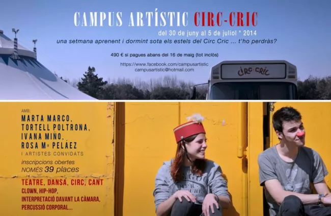 El Circ Cric prganitza un campus artístic per a joves a Sant Esteve de Palautordera
